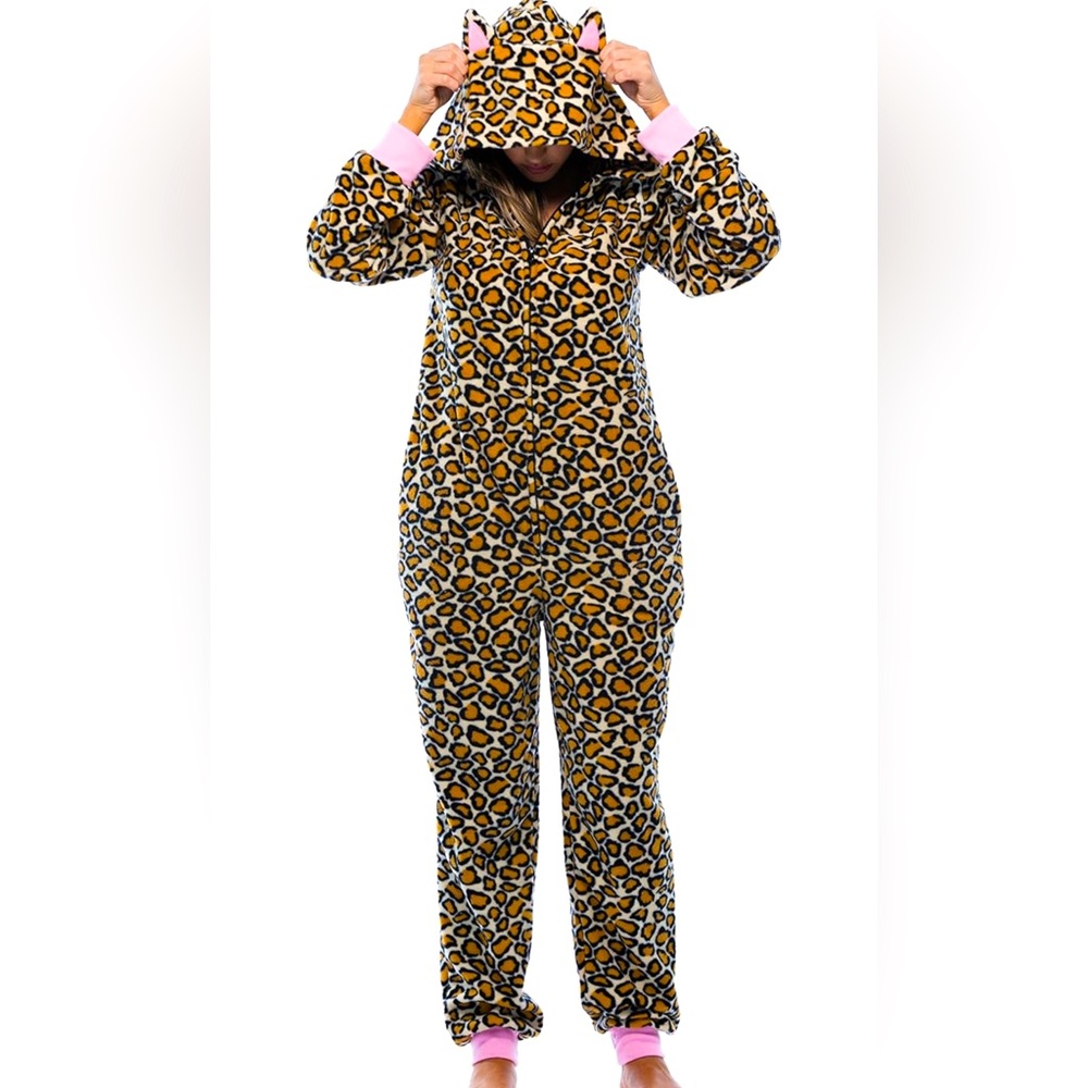 Leopard Adult Onesie Pjs